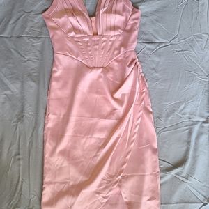 Pink satiny dress